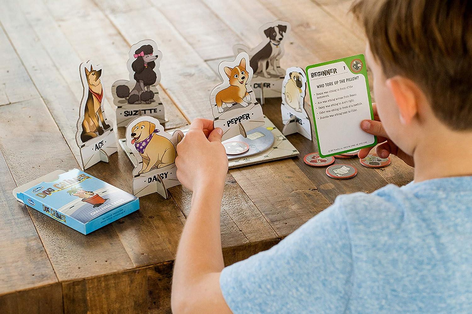 imageThinkFun Dog Crimes Logic Game Engaging Brainteaser for Kids and Adults Fun Detective Theme Memory and Reasoning Skill Builder Unique Artwork Suitable for Ages 8 and Up
