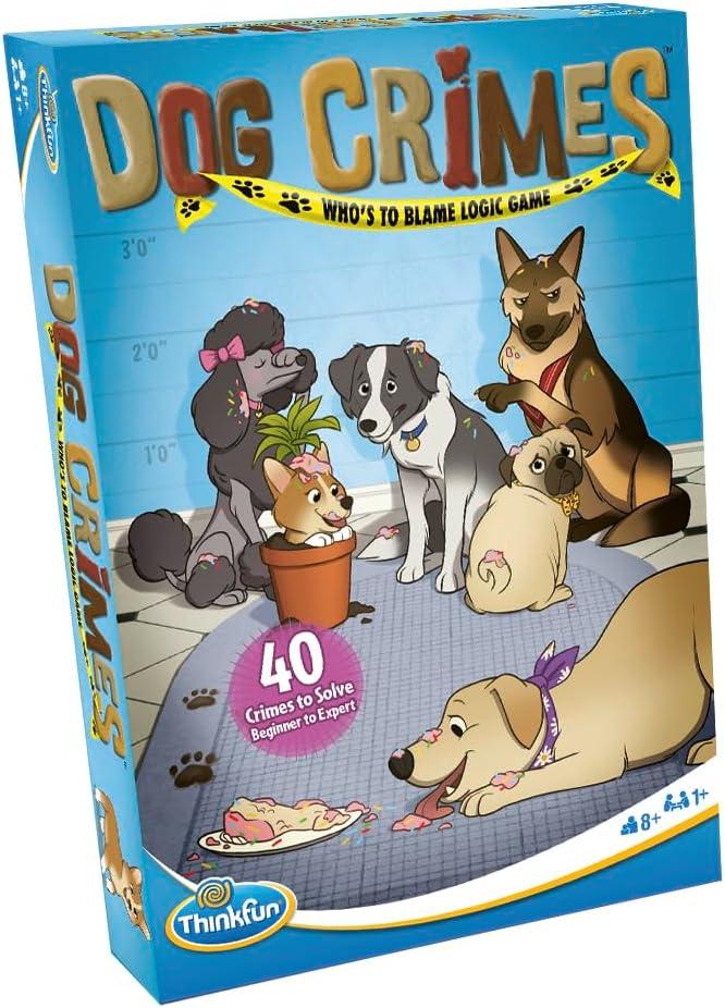 imageThinkFun Dog Crimes Logic Game Engaging Brainteaser for Kids and Adults Fun Detective Theme Memory and Reasoning Skill Builder Unique Artwork Suitable for Ages 8 and Up