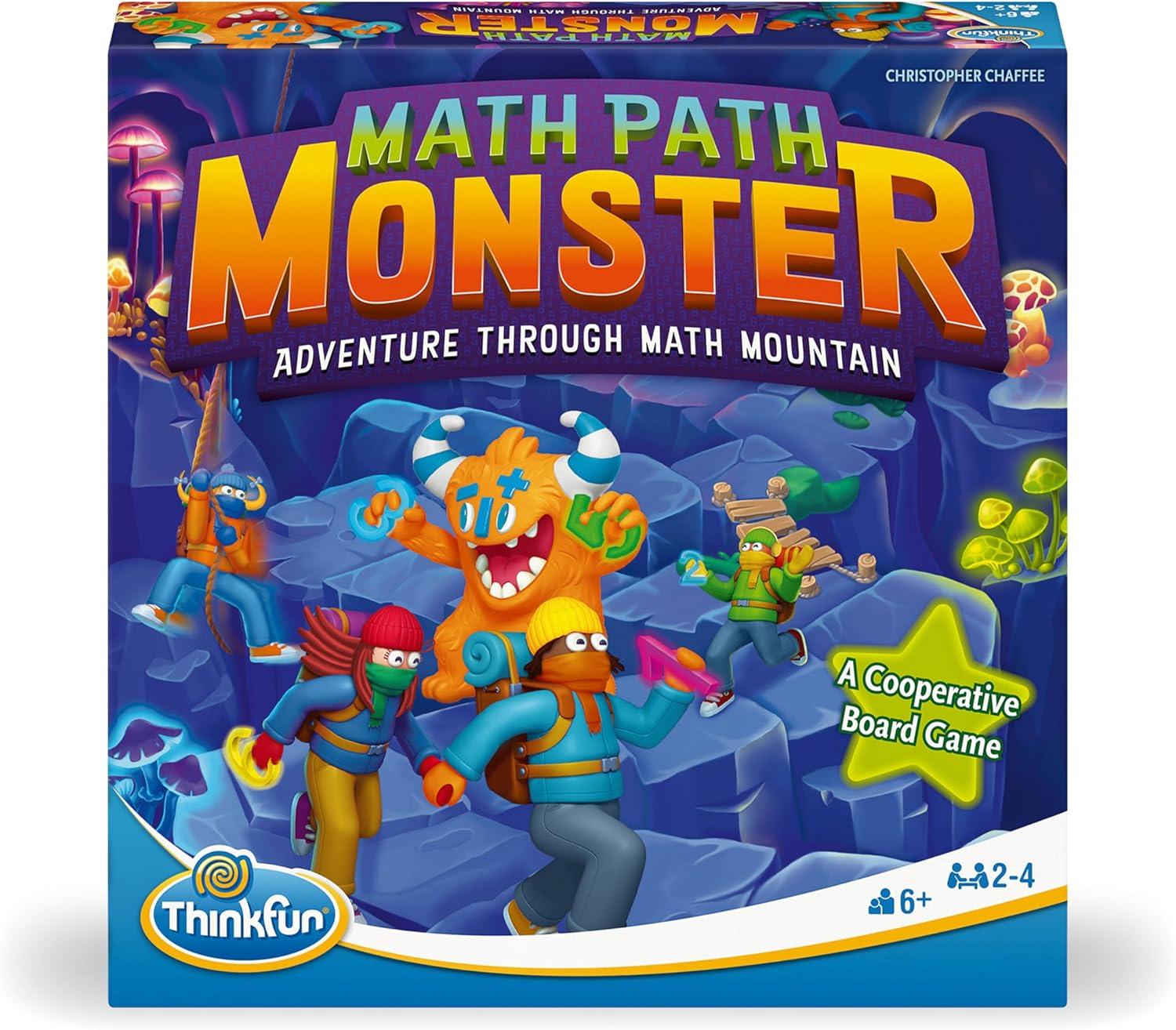 imageThinkFun Math Path Monster Engaging Cooperative Board Game Enhances STEM Skills Fosters Teamwork Exciting Counting Adventure for Kids and Adults MESH Accredited