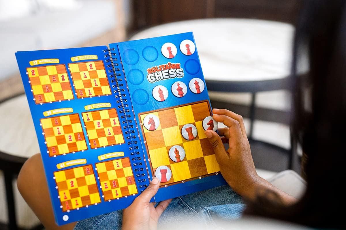 imageThinkFun Solitaire Chess Magnetic Travel Puzzle Engaging Logic Game ampamp STEM Toy for Kids ampamp Adults Enhances ProblemSolving ampamp Strategic Thinking Ideal for Age 8 and Up TravelFriendly Design