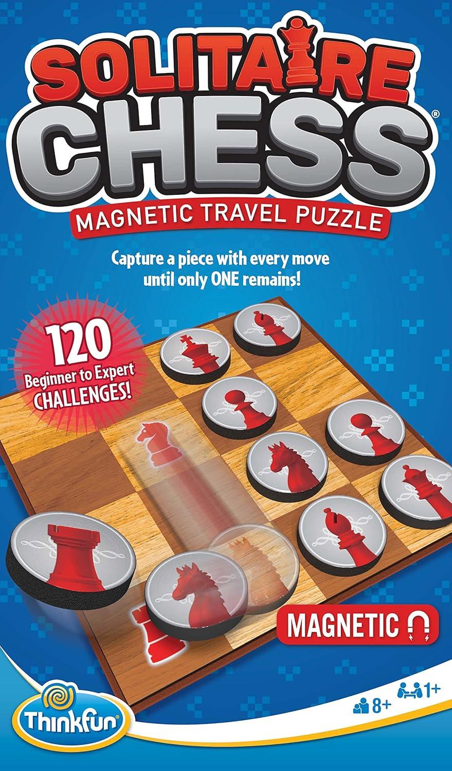 imageThinkFun Solitaire Chess Magnetic Travel Puzzle Engaging Logic Game ampamp STEM Toy for Kids ampamp Adults Enhances ProblemSolving ampamp Strategic Thinking Ideal for Age 8 and Up TravelFriendly Design