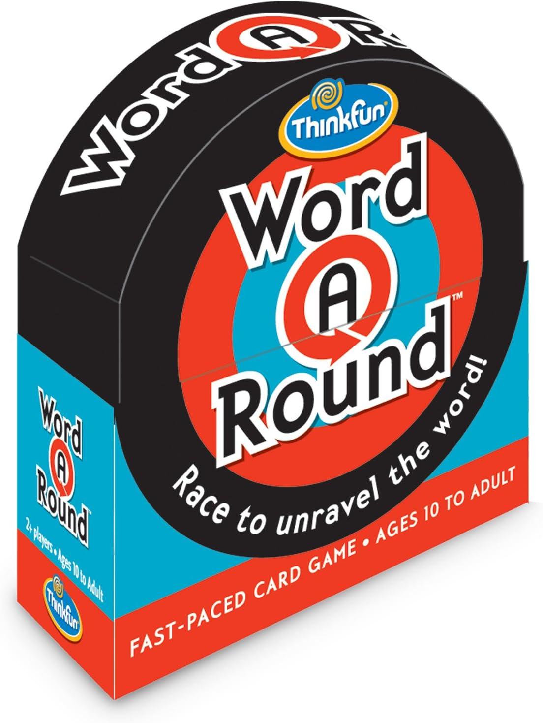 imageThinkFun Word A Round Game Engaging Vocabulary Builder for Teens and Adults QuickPaced Word Identification Educational Fun Recognized for Excellence in Play and Language AdvancementWord A Round