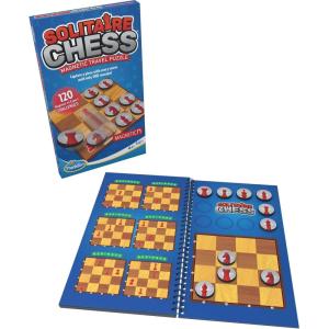 ThinkFun Solitaire Chess Magnetic Travel Puzzle – Engaging Logic Game & STEM Toy for Kids & Adults | Enhances Problem-Solving & Strategic Thinking | Ideal for Age 8 and Up | Travel-Friendly Design