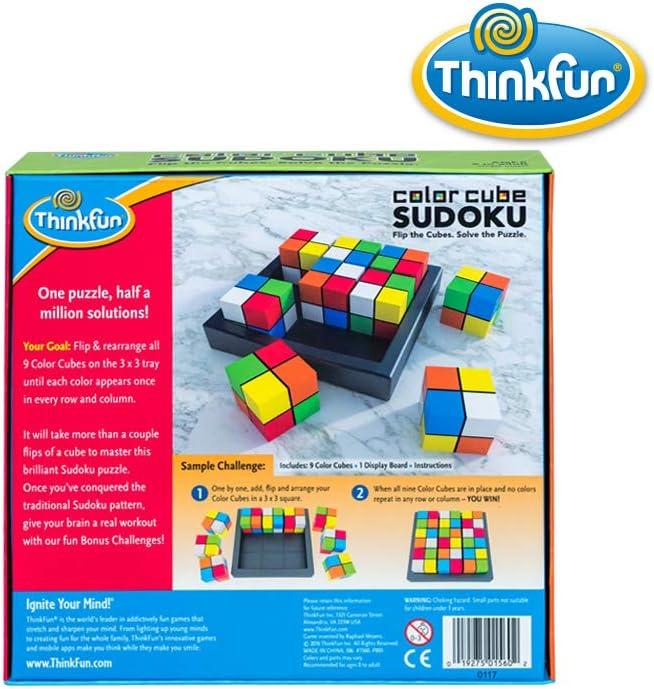 imageThink Fun Color Cube Sudoku Fun Award Winning Version of Sudoku Using Colors Instead of Numbers For Age 8 and Up 44001560
