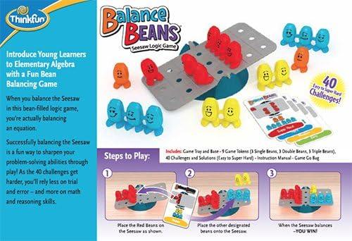 imageThinkFun Balance Beans Math Game Engaging PreAlgebra Puzzle for Kids Enhances Logical Reasoning ampamp Critical Thinking Award Winning Educational Toy for Ages 5 and Up