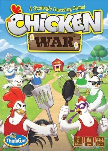 imageThinkFun Chicken War Game A Strategic Board Game with a Fun Theme and Hilarious Artwork Perfect for Game Nights