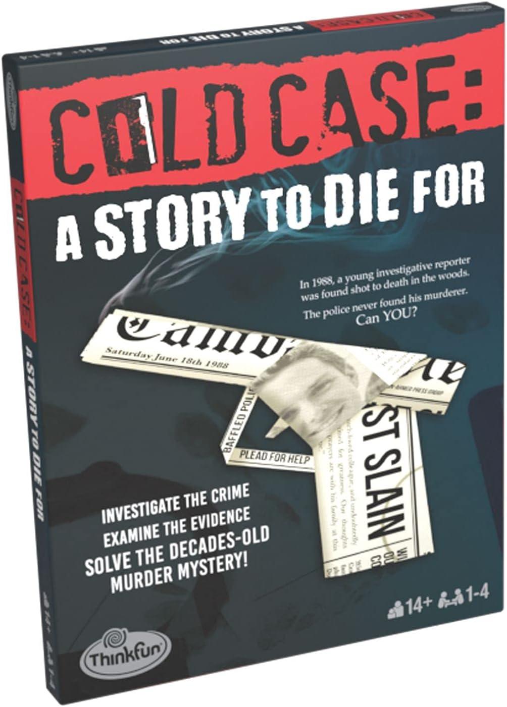 imageThinkFun Cold Case A Story to Die for Interactive Murder Mystery Game Engaging Storyline BrainTeasing Puzzles Ideal for Teens and Adults Perfect for Group Play