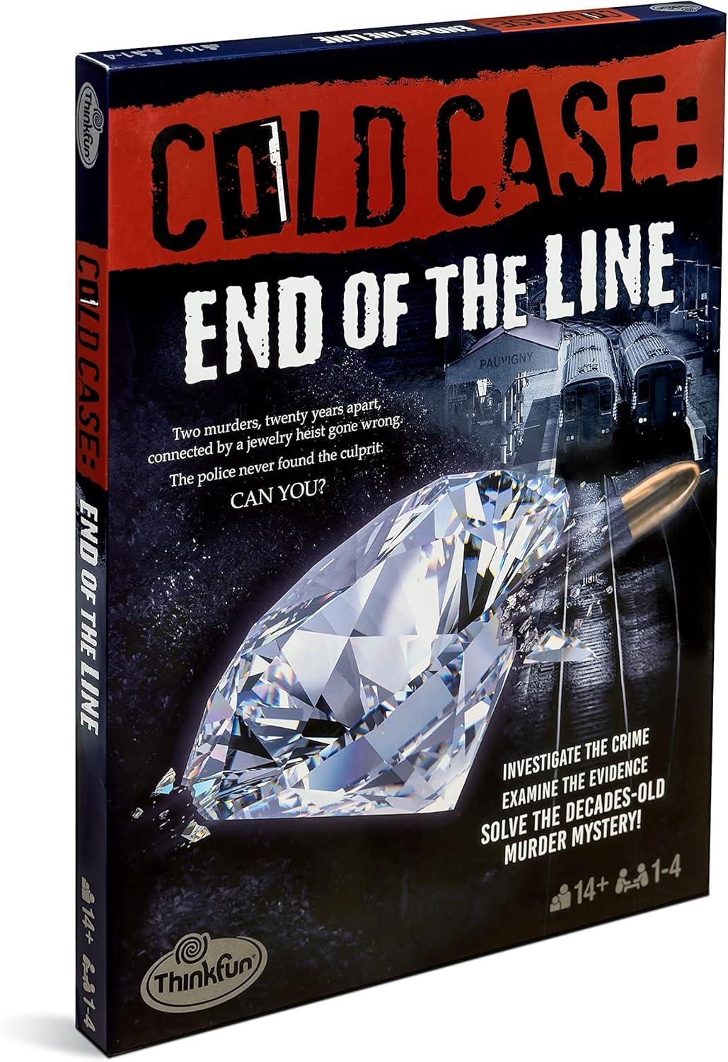 imageThinkFun Cold Case End of The Line Exciting Murder Mystery Game Promotes Deductive Reasoning ampamp Critical Thinking Ideal for Group Play or Solo Puzzle Solving Suitable for Ages 14
