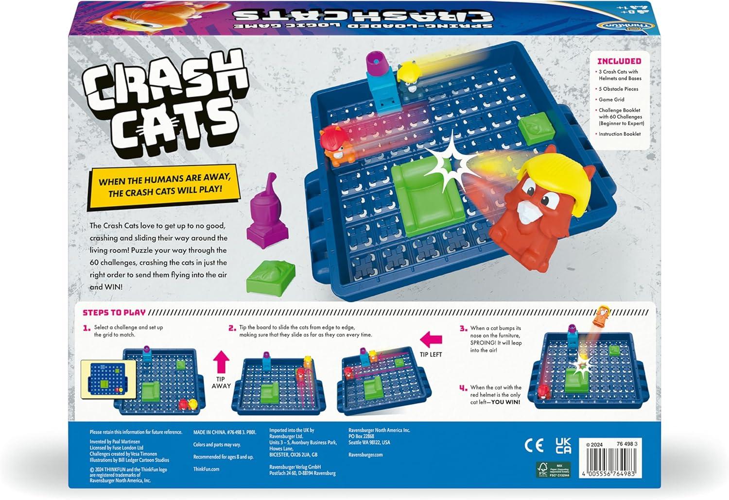 imageThinkFun Crash Cats The Super Fun Spring Loaded Logic Game for Children Ages 8 MESH Accredited
