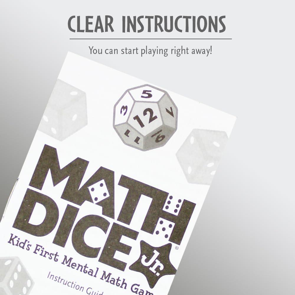 imageThinkFun Math Dice Junior Game Engaging Math Skills Builder Perfect for Kids Aged 6 Aids in Mental Agility Toy of The Year Nominee