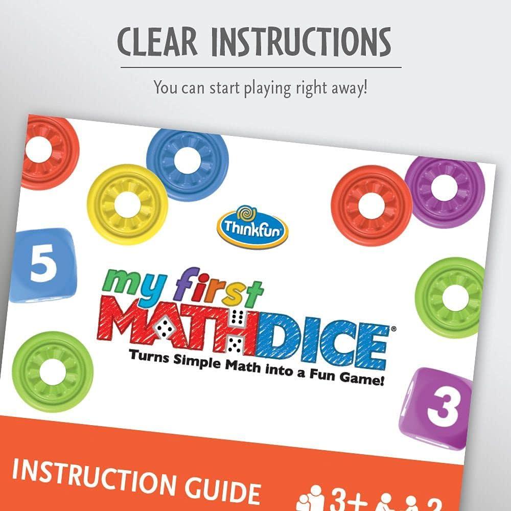 imageThinkFun My First Math Dice Engaging Counting Game for Kids Enhances Math ampamp Number Skills Fun Learning Activity for Ages 3