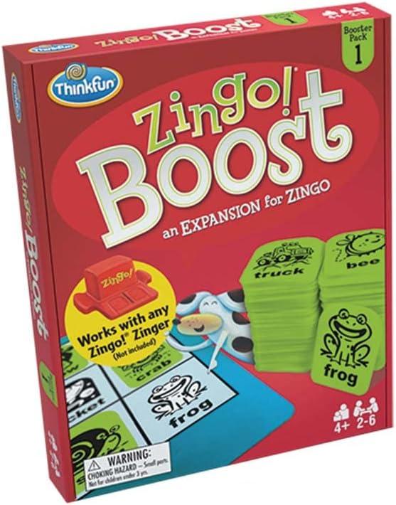 imageThinkFun Zingo Booster Pack 1 Exciting Expansion Pack for Zingo Game Engages Kids in Learning Enhances Memory ampamp Word Recognition Skills Trusted by Families Worldwide
