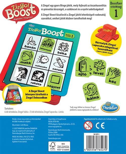 imageThinkFun Zingo Booster Pack 1 Exciting Expansion Pack for Zingo Game Engages Kids in Learning Enhances Memory ampamp Word Recognition Skills Trusted by Families Worldwide