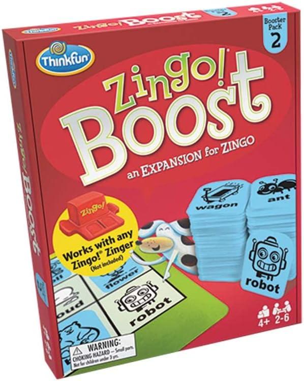 imageThinkFun Zingo Booster Pack 2 Expansion Pack for Popular Zingo Game Designed for Kids Ages 4 and Up BrainStimulating Word Puzzle Game Trusted by Families Worldwide