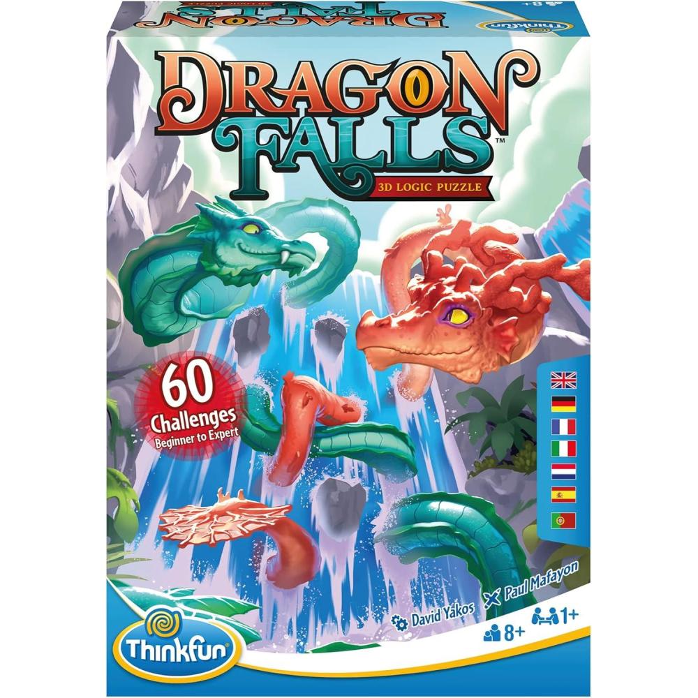 imageThink Fun ThinkFun Dragon Falls Logic Puzzle Game SinglePlayer ProblemSolving Game for Ages 8 Ideal for Dragon Lovers ampamp Brainteaser Enthusiasts