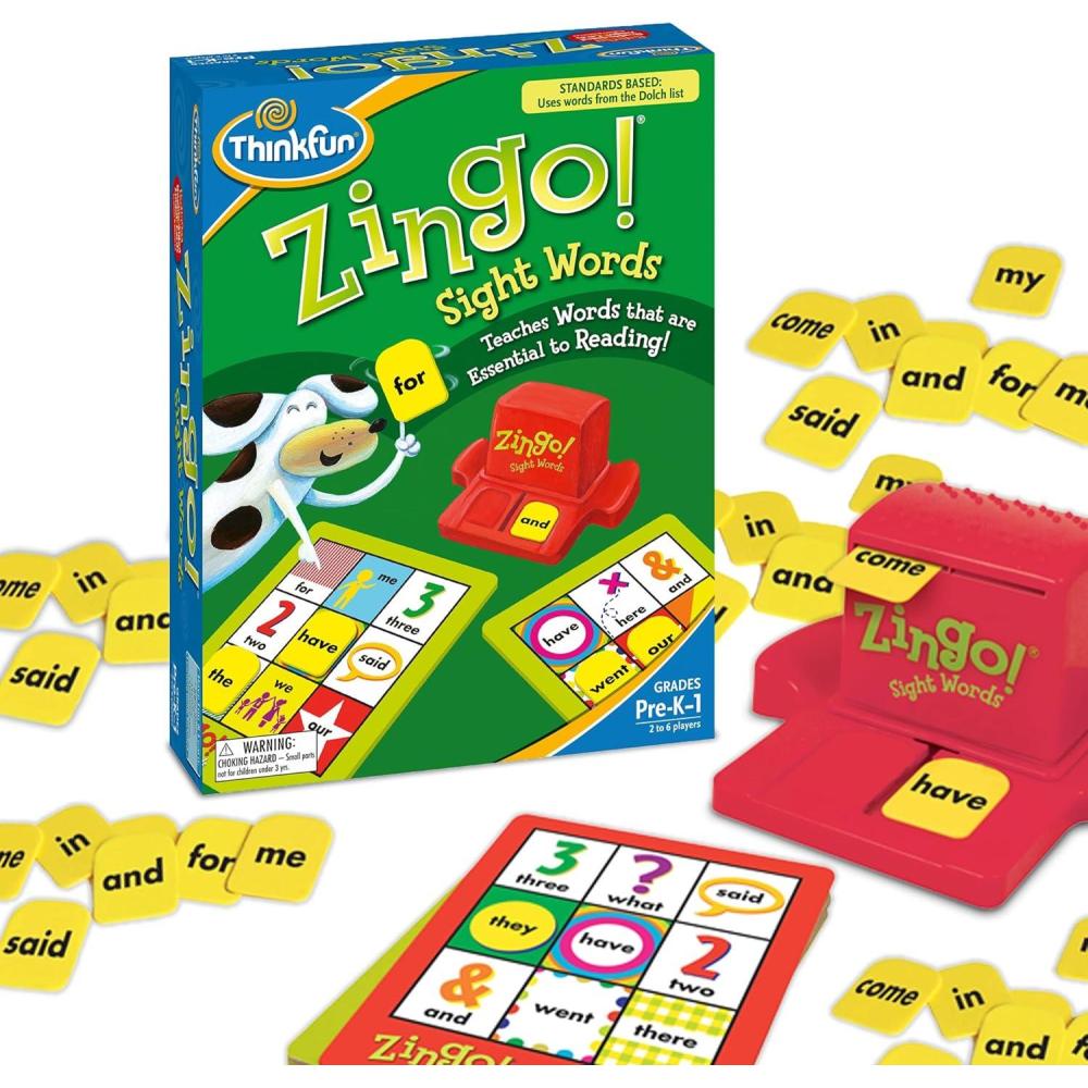imageThink Fun Zingo Sight WordsThinkFun Zingo Sight Words Game  AwardWinning Educational Toy  Sight Words Flash Cards Kindergarten Alternative  Learn to Read Game for PreK to 2nd Grade  STEM Toy for 5 Year Old  Multicolor