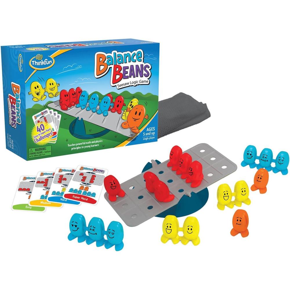 imageThinkFun Balance Beans Math Game Engaging PreAlgebra Puzzle for Kids Enhances Logical Reasoning ampamp Critical Thinking Award Winning Educational Toy for Ages 5 and Up