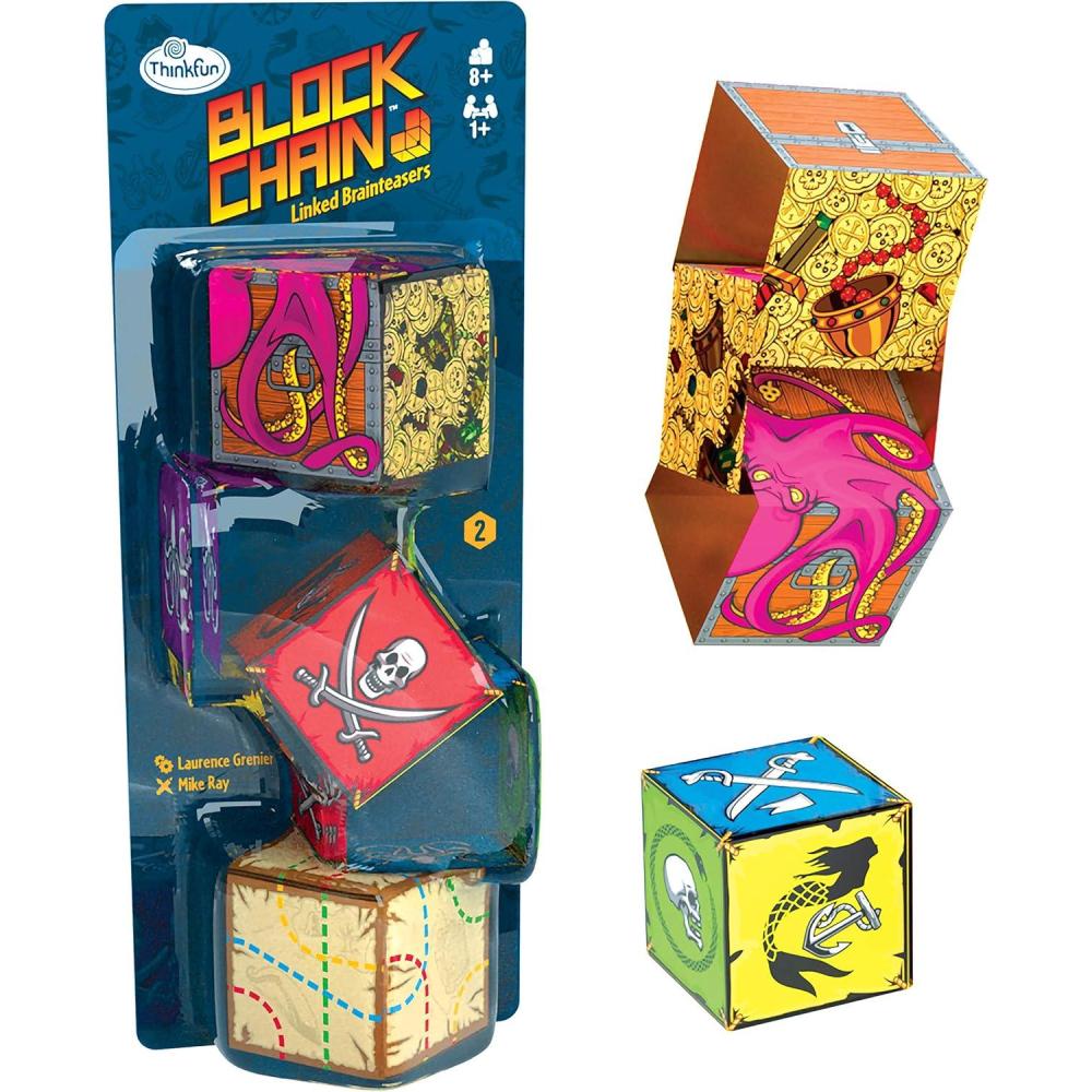 imageThinkFun Blockchain Pirates STEM Toy and Logic Game for Boys and Girls Age 8 and Up The Addictive Brainteaser Puzzle