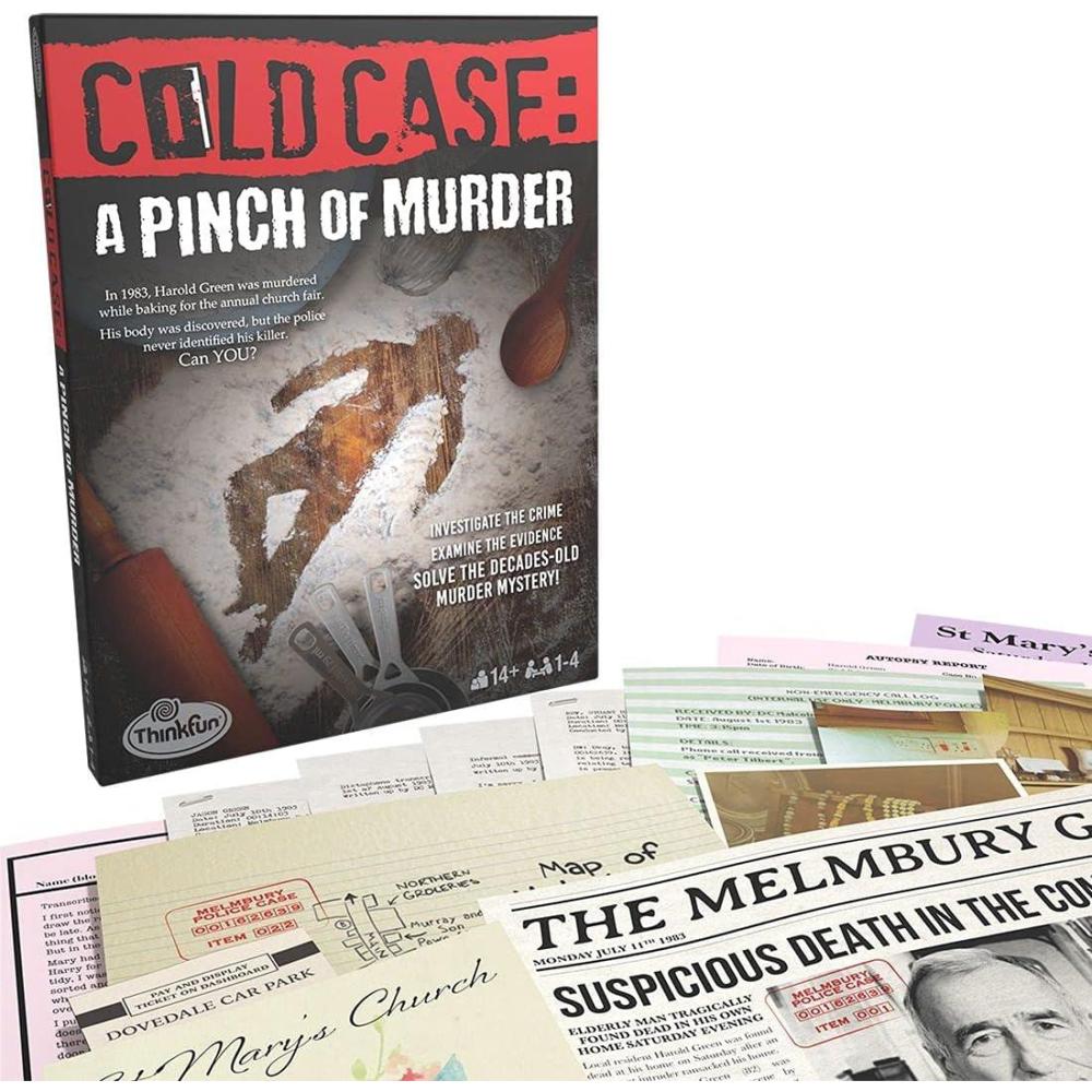 imageThinkFun Cold Case A Pinch of Murder  A Murder Mystery Game in a Box for Ages 14 and Up