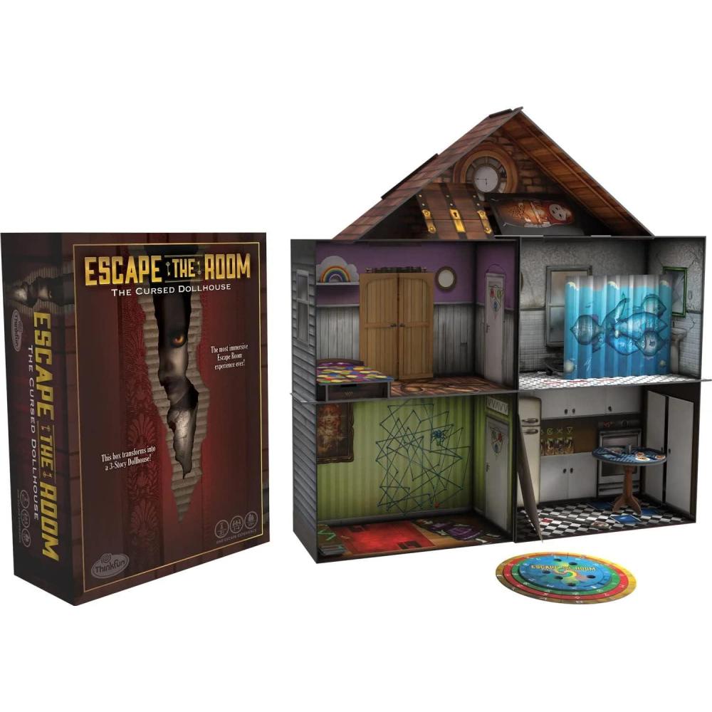 imageThinkFun Escape the Room The Cursed Dollhouse An Escape Room Experience in a Box for Ages 13 and Up 7353