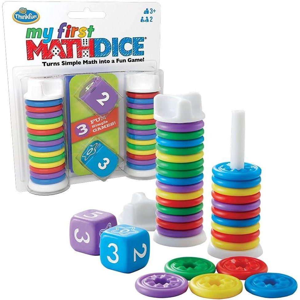 imageThinkFun My First Math Dice  Engaging Counting Game for Kids  Enhances Math ampamp Number Skills  Fun Learning Activity for Ages 3