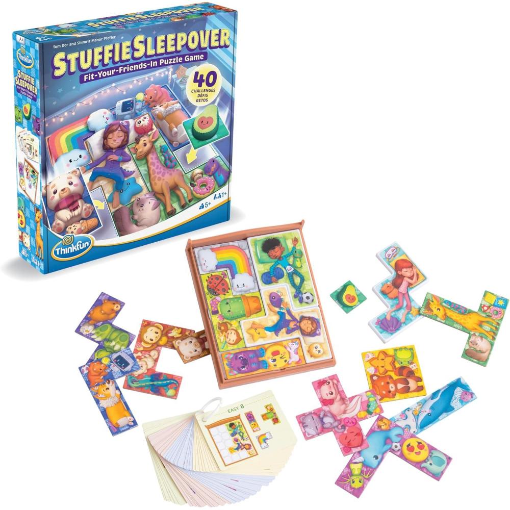 imageThinkFun Stuffie Sleepover Logic Game 40 Challenges for Kids 5