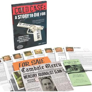 ThinkFun Cold Case: A Story to Die for – Interactive Murder Mystery Game | Engaging Storyline | Brain-Teasing Puzzles | Ideal for Teens and Adults | Perfect for Group Play