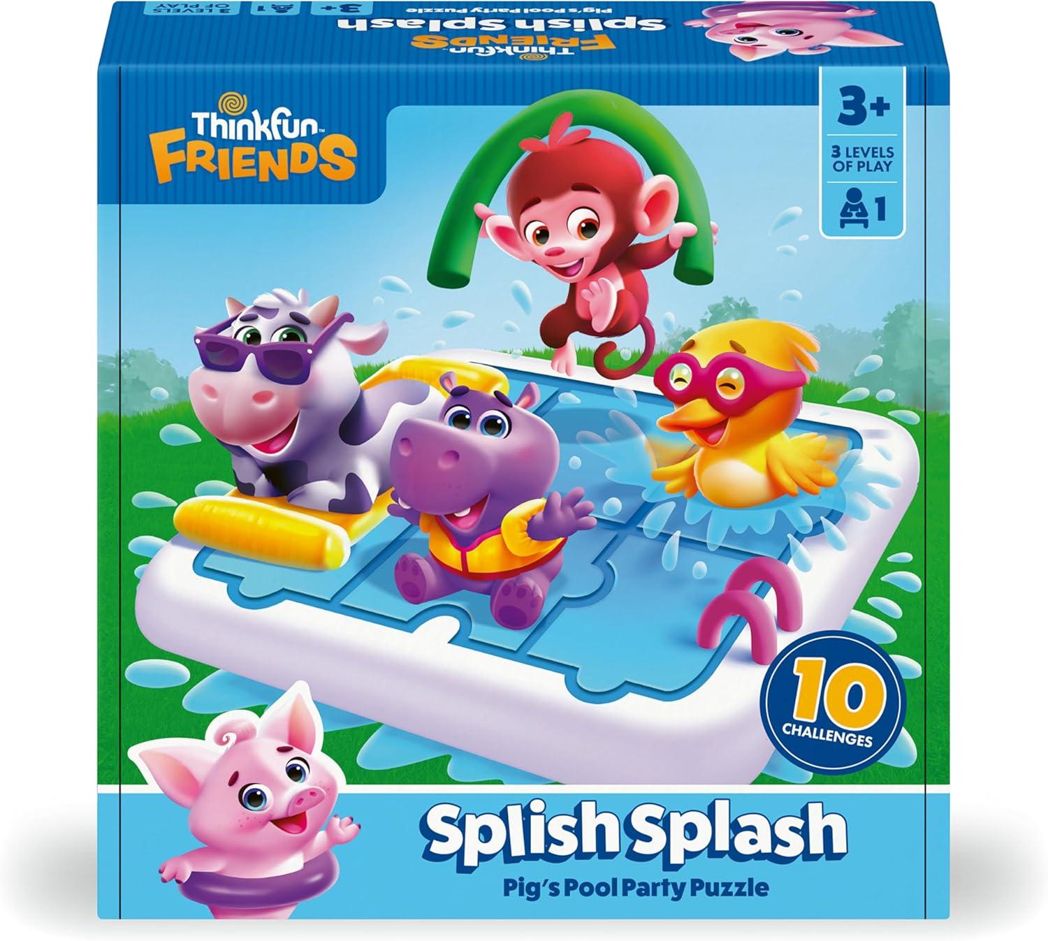 imageThinkFun Friends Splish Splash Preschool Logic and ProblemSolving Game for Kids Fun Educational Toy for Ages 3 Perfect for Early Learning and Skill Development MESH Accredited