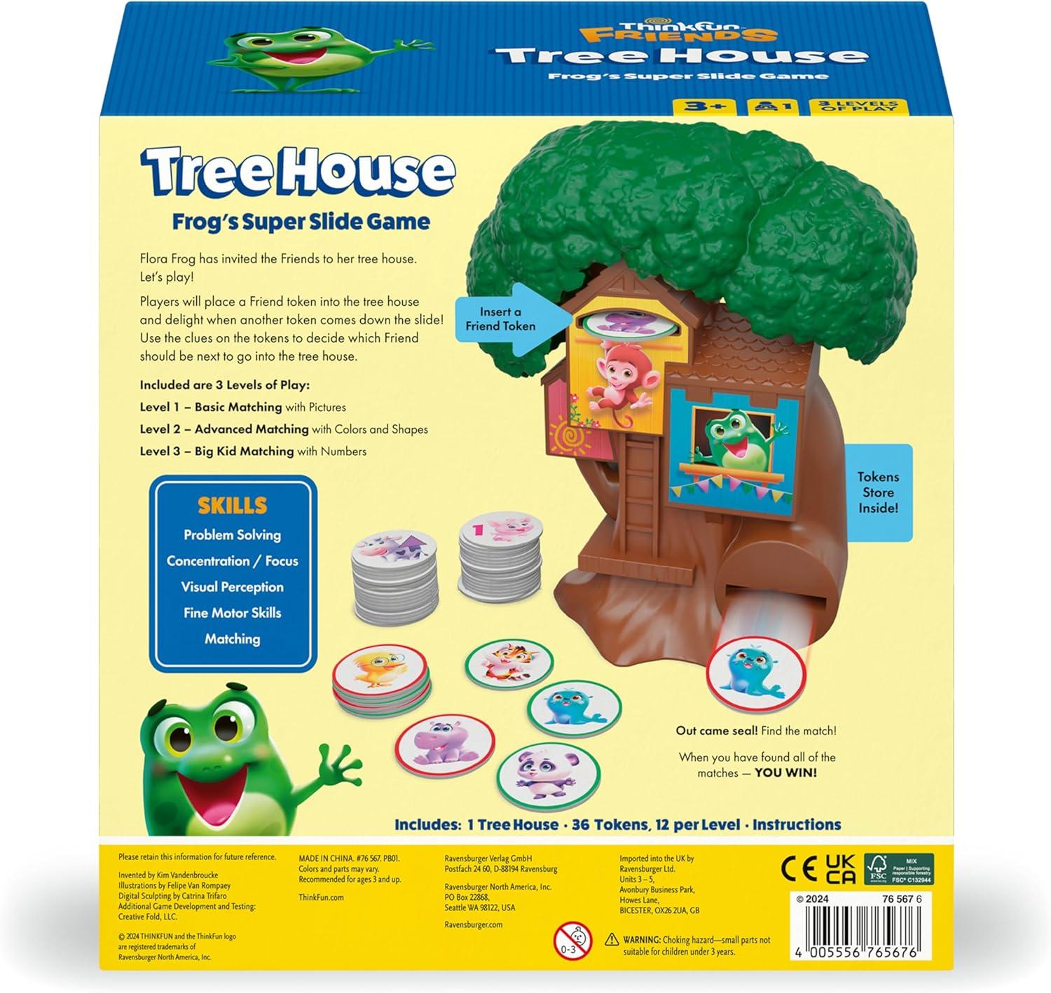 imageThinkFun Friends Tree House A Token Matching Game Develop Shape Recognition and Early Learning Skills MESH Accredited Kids 3