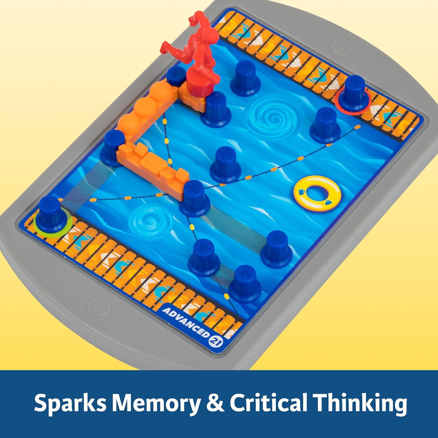 imageThinkFun Obstacle Hero Magnetic Logic Game 40 Easy to Expert Challenges Build Routes Lift Obstacles and Test Mental Agility for Ages 8