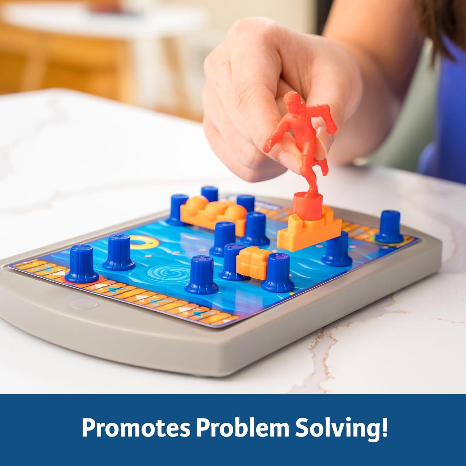 imageThinkFun Obstacle Hero Magnetic Logic Game 40 Easy to Expert Challenges Build Routes Lift Obstacles and Test Mental Agility for Ages 8