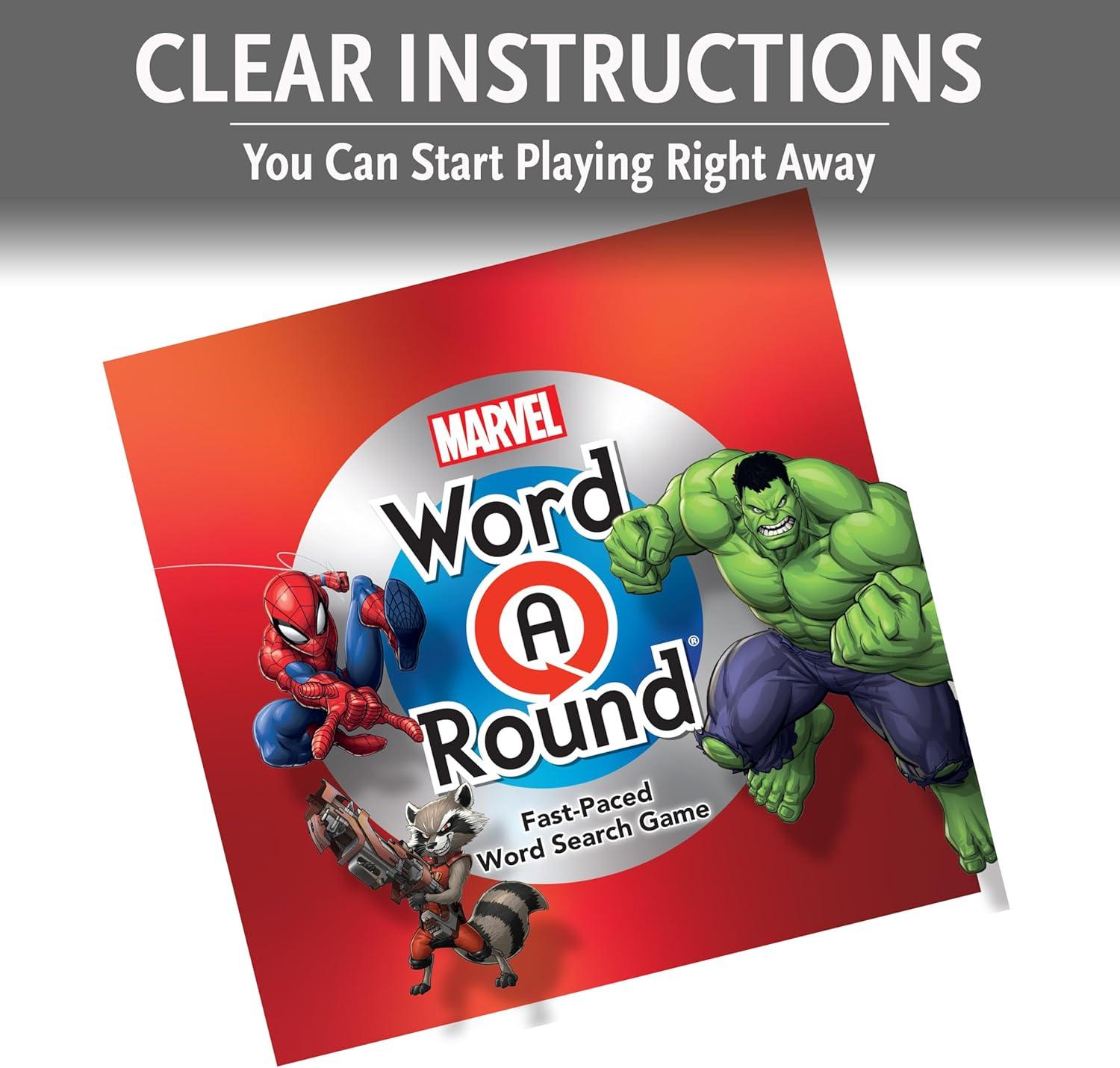 imageThinkFuns Marvel WordARound Read The Word Around The Card Trivia Game for 10