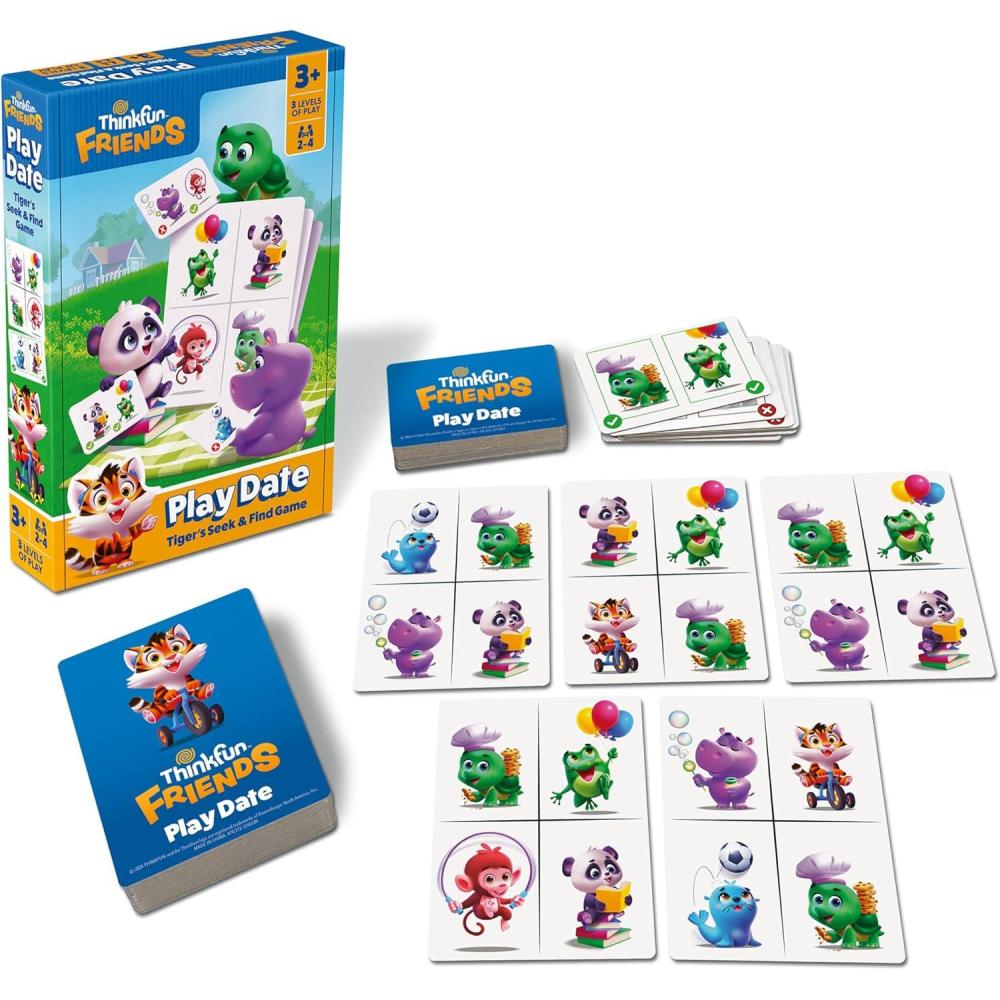 imageThinkFun Friends Play Date  A Matching Game for Preschool Fun  Build Skills Foster Friendships and Learn Through Play  MESH Accredited  Kids 3