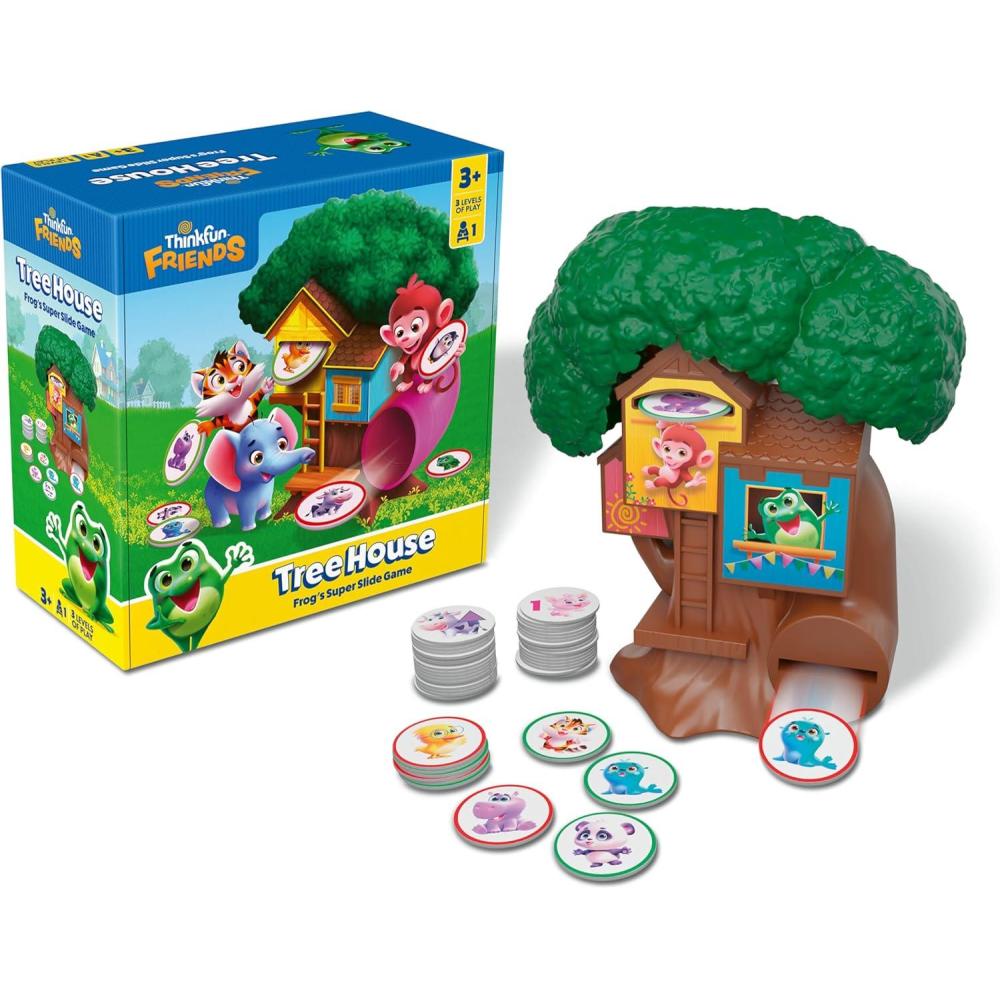 imageThinkFun Friends Tree House A Token Matching Game Develop Shape Recognition and Early Learning Skills MESH Accredited Kids 3