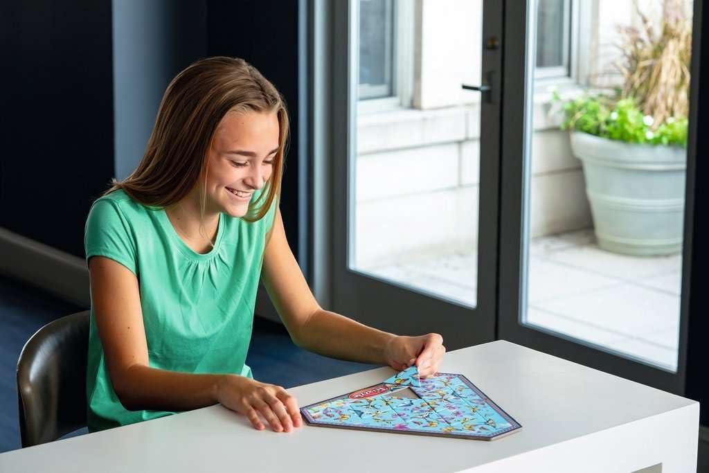 imageThink Fun Triazzle PictureMatching Brainteaser Engaging Brain Puzzle for Kids ampamp Adults AwardWinning Game Enhances Memory ampamp ProblemSolving Skills Butterflies Edition