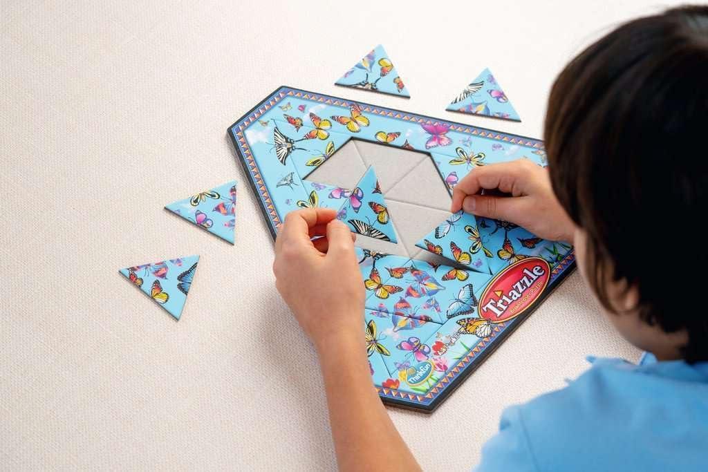 imageThink Fun Triazzle PictureMatching Brainteaser Engaging Brain Puzzle for Kids ampamp Adults AwardWinning Game Enhances Memory ampamp ProblemSolving Skills Butterflies Edition