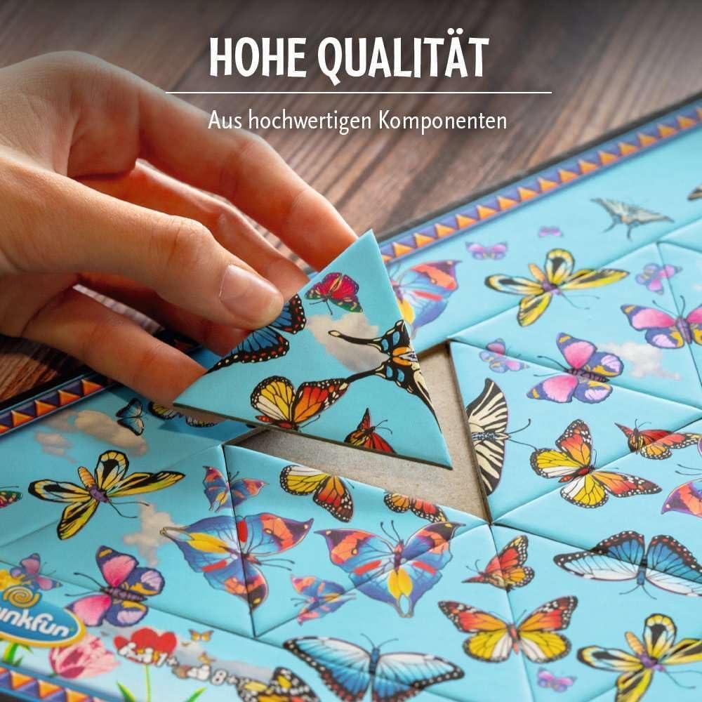 imageThink Fun Triazzle PictureMatching Brainteaser Engaging Brain Puzzle for Kids ampamp Adults AwardWinning Game Enhances Memory ampamp ProblemSolving Skills Butterflies Edition
